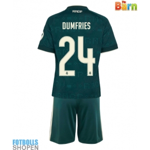 Billiga Real Madrid Denzel Dumfries #24 Bortatröja Barn 2026-27 Kortärmad (+ Korta byxor)
